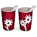 Produktbild Ornamin Becher mit Anti-Rutsch Blume 220 ml rot/weiß und Schnabelaufsatz 2er-Set (Modell 820 + 806) / Schnabelbecher, Trinkbecher, Kinderbecher