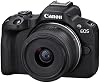 Cámara sin espejo Canon EOS R50 con lente 18-45mm + lente super teleobjetivo 420-800mm + memoria de 64GB, filtros, estuche, trípode, flash y más (paquete de 28 piezas) (Renovada) 4
