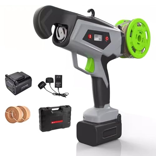 Quixnova Máquina para Atar Plantas, Herramientas portátiles para Atar Plantas para Uvas, Tomates y hortalizas Enredaderas, Pantalla HD, 3-8 Niveles de Ajuste de estanqueidad