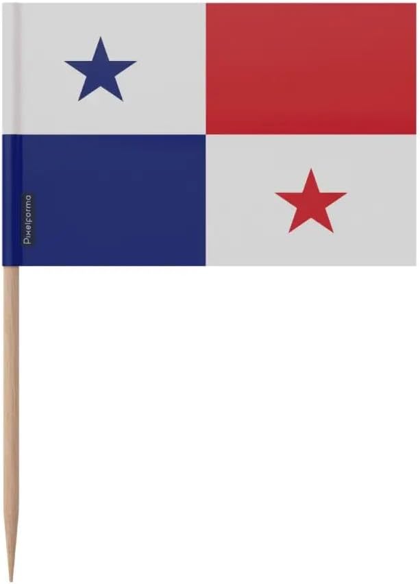 Panama Flag Toothpicks in Various Sizes 100 Pieces 8 cm