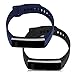 kwmobile Straps Compatible with Huawei Band 2 / Band 2 Pro Straps - 2x Replacement Silicone Watch Bands - Black/Dark Blue