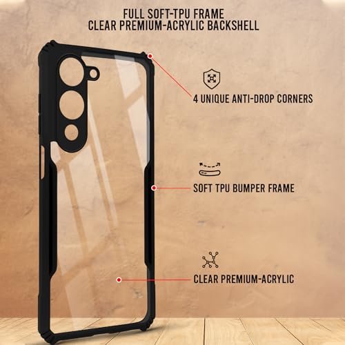 Image of Jkobi Back Cover Case for Vivo iQOO Z10 Lite (Shockproof with Polycarbonate Clear Panel | Professional Black)