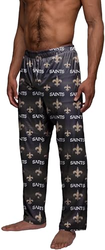 FOCO New Orleans Saints Men's Scatter Pattern Pajama Lounge Multi Color Pants2