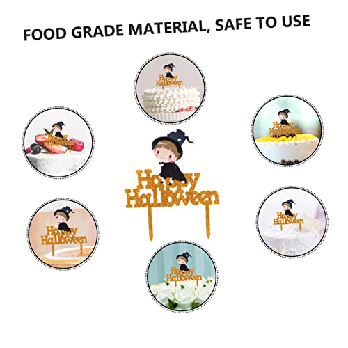 Gadpiparty 3 Pçs Decoração De Halloween Bolo De Frutas Decoração Bling Aperitivo Picaretas Casa Asso