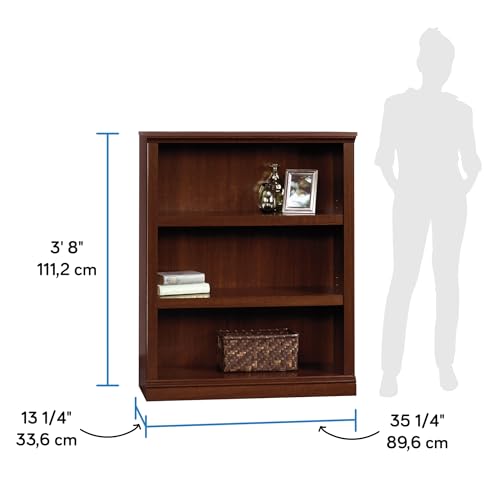 Image of Sauder Miscellaneous Storage 3-Shelf Bookcase / Book shelf, Select Cherry finish