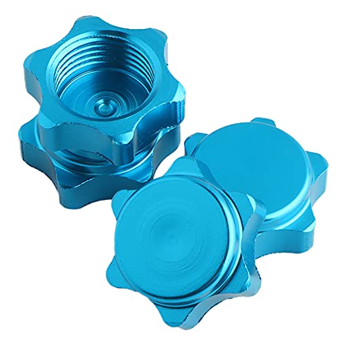 Gdool 4Pcs Rc Car 1/8 Scale 17Mm Dust Lock Nuts Adapter For Rc Off-Road Truck Redcat Losi Team-C Wheel And Tire Accessories (Blue) #TOP2