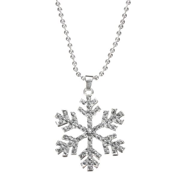 GenericFrozen Elsa Anna Women Long Silver Chain Pendant Necklace Rhinestone Bracelet