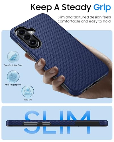 Image of for Galaxy A37+A36+A56 5G Phone Case, Triangular Anti-Slip Textured, Military Grade Drop Protection Samsung A37 5g case, 14ft Drop Tested, TPU+PC Dual Layer Shockproof Cover for A37 (Blue)