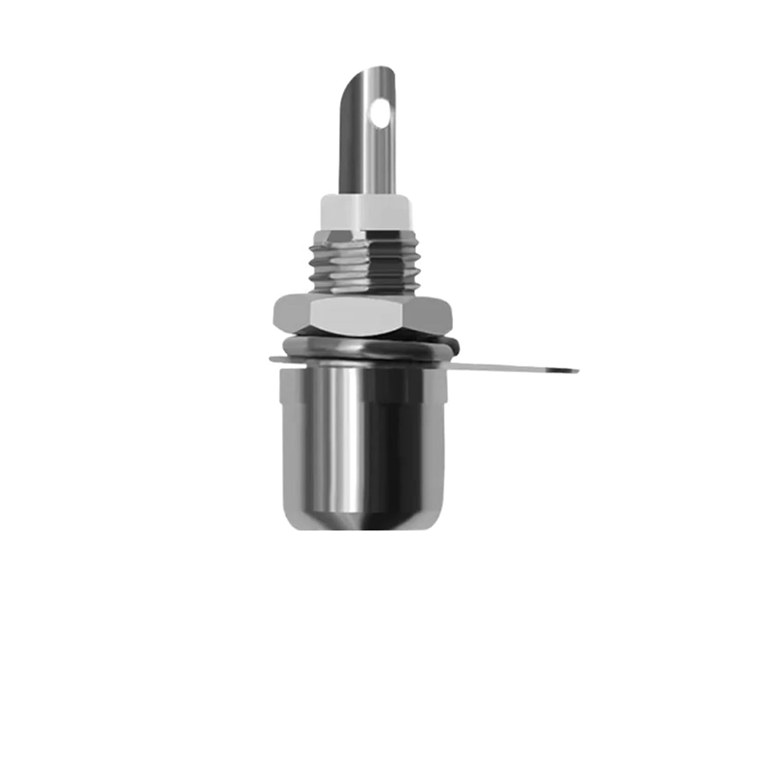 fengpeng 20/100/500PCS Panel Mount Connector Female Socket Adapter Audio Plug Bulkhead Nickel Plated(White,100PCS)
