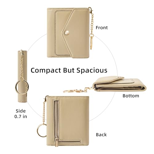 Gostwo Womens Wallet RFID Blocking Small Wallets Woman Credit Card Holder Trifold Ladies Wallets with Coins Zipper Pocket - Image 6