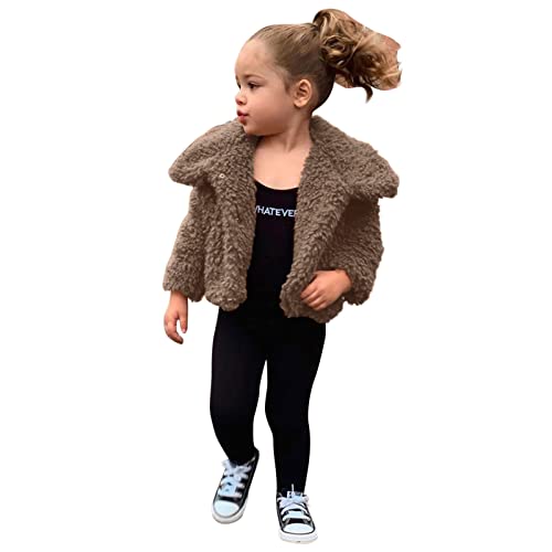 Toddler Kids Girls Boys Fall Winter Jacket Baby Infant Cardigans Soft Fuzzy Warm Lightweight Fleece Outerwear