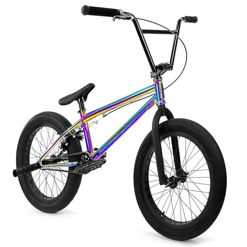Elite BMX Bicycle 18', 20' & 26' BMX Bike - Freestyle BMX Bike All Models Come with 3 Piece BMX Crankset (20', Oil Slick)