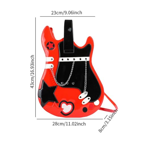 Sac à main original guitare rouge : résolvez le manque d'espace avec style - 2