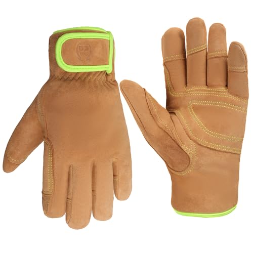 Kkoying Winter Leather Work Gloves cover