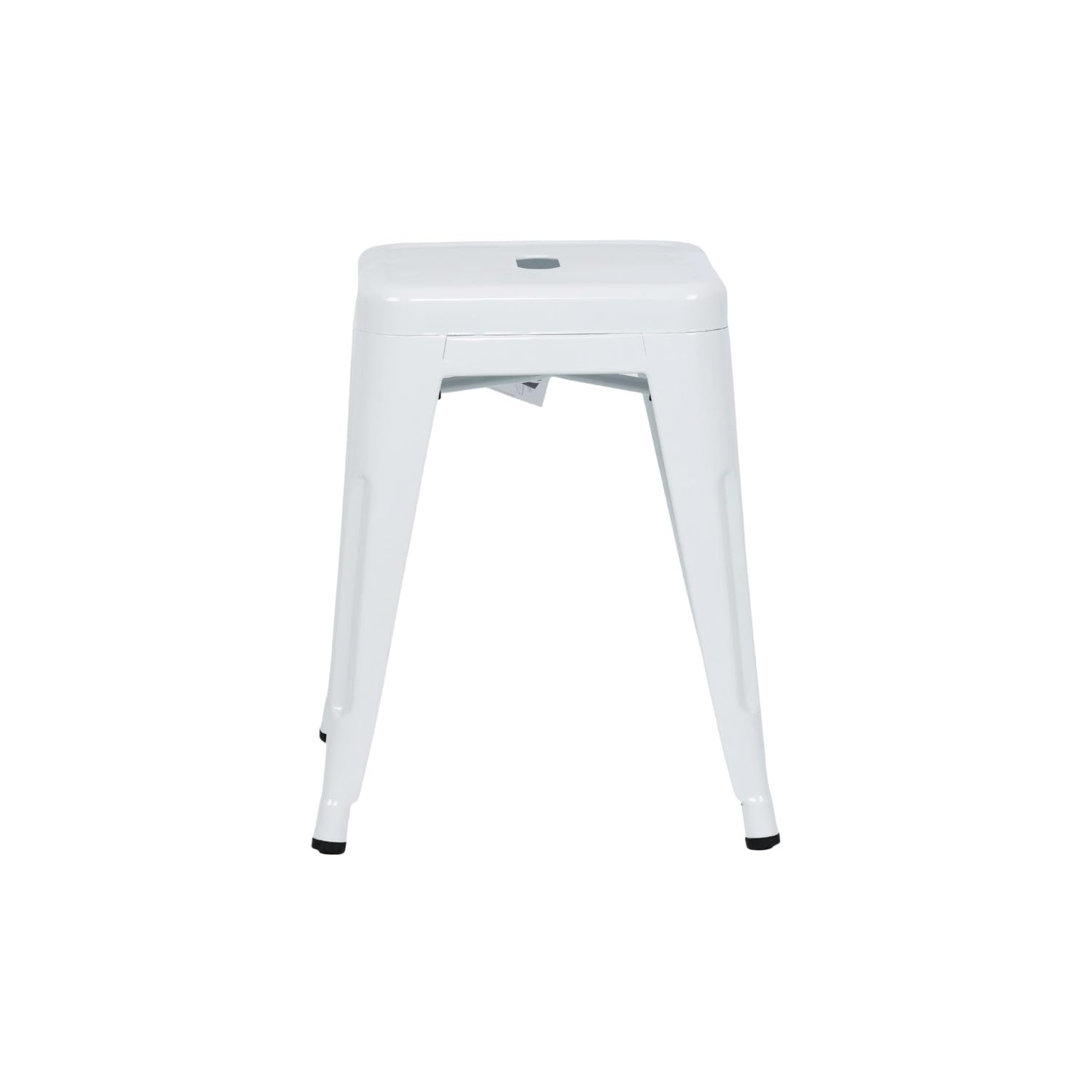 THINIA HOME Pack 2 Taburetes Bajos Industriales Apilables de Acero 38x38x46cm