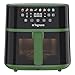 Tognana Iridea,Friggitrice ad aria 6L, doppia resistenza, display digitale, timer, 80-200°C, finestra, 1700W, Verde Salvia