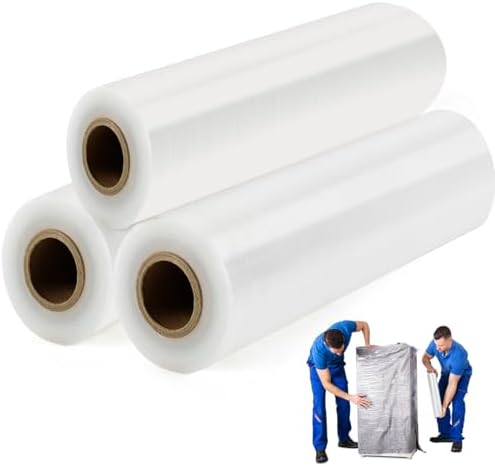 Shink Wrap Roll 15in x 1000Ft Heavy Duty Plastic Wrap for Moving, Stretch Flim Wrap, 3Pack