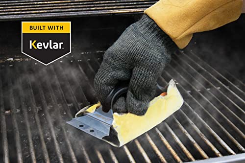 Q-Swiper Steam Clean Bbq Grill Cleaner Set - 1 Grill Brush With Scraper, 2 Heat Resistant Kevlar® Cloths, 1 Tray | Bristle Free | Safe Way To Steam Away Grill Grease & Grime #TOP4