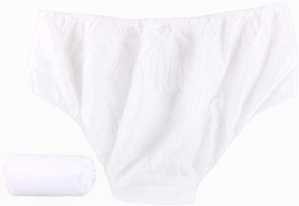 EXCEART 100pcs Women Disposable Panties Breathable Travel Briefs for Adults Soft Lightweight Non-woven Underwear for Spa Fitness Tanning Travel White