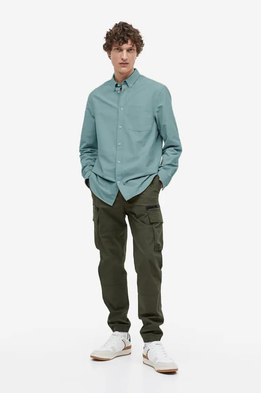 Image of BE ACTIVE Men's Oxford Cotton Lycra Casual Shirt || Men Stylish Shirt || Full Sleeves || Simple Shirt for Men || Timeless Style & Comfort