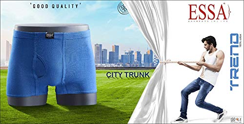 Image of ESSA Trend Men's Trunks with Pocket | Pack of 5 | 100% Super Combed Cotton, Mid Waist | Inner Elastic Waistband | Breathable Underwear, Innerwear | Solid (Multicolor)