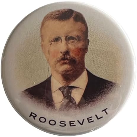 Theodore Roosevelt Campaign Button Large 2.25 Inch Diameter Pinback Reproduction Of 1904 President Election Badge Political Pin Teddy image 5