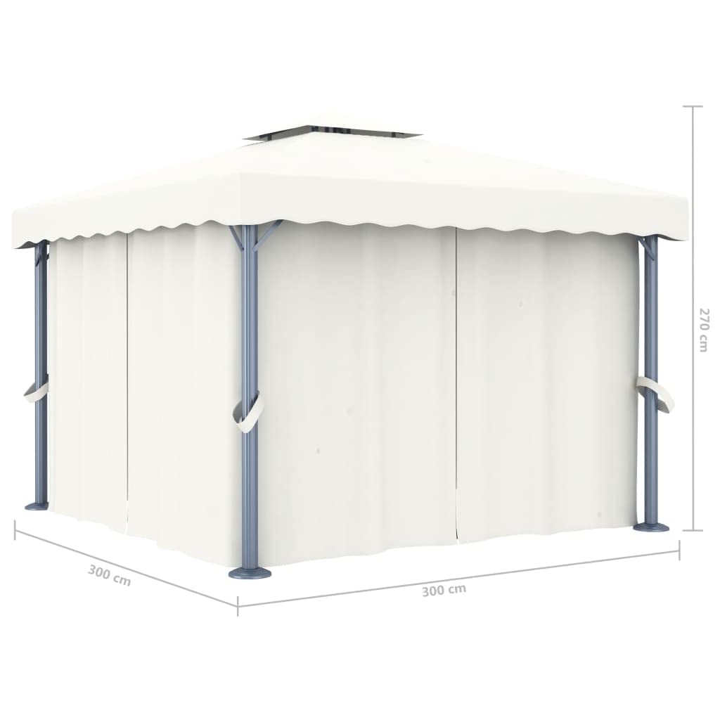 Pawilon 3 x 3 m Kremowy Aluminium
