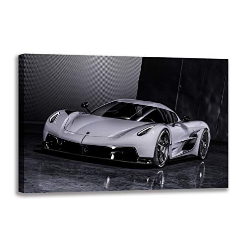Supercar Posters impression haut de gamme sur grande toile blanche