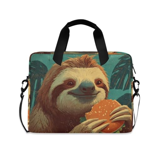 Maletín para laptop con estampado Sloth y múltiples bolsillos miniatura 1