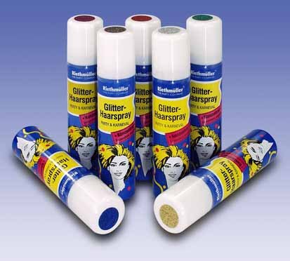 Amscan Glitter Hairspray Red, 100 ml, Red