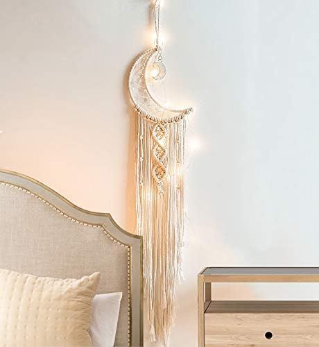 Miniatura 8 de 8 anillos de metal con diseño de atrapasueños, aros de metal dorados con forma de luna para manualidades, macramé para colgar en la pared,