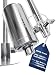 VILTARO® Wasserfilter Wasserhahn mit Kalkschutz – nur 2 Cent/Liter Trinkwasser, BPA-frei, Edelstahl, wassersparender Strahlregler, Aktivkohle | Filter Wasserhahn, Wasserhahnfilter für Trinkwasser