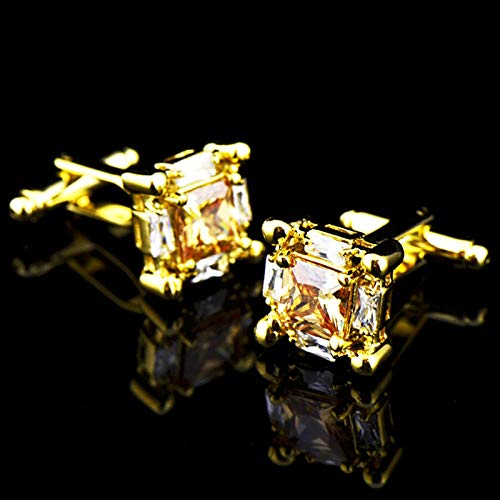 Mancuernillas Copper Daesar para Hombre Cuadradas Doradas miniatura 3