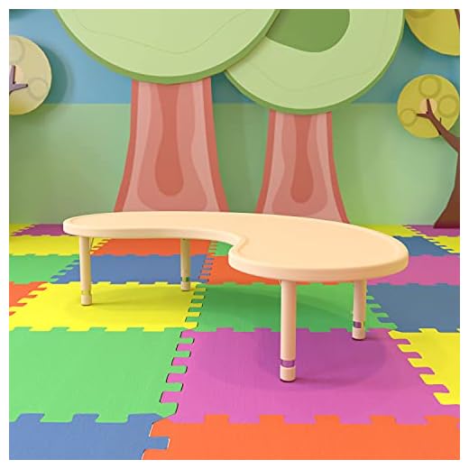 Adjustable Half-Moon Activity Table