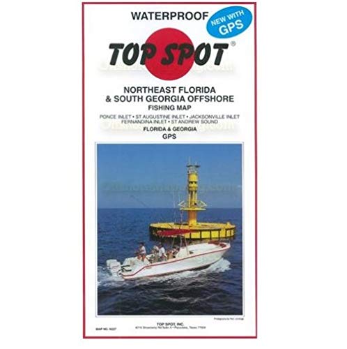 Topspot Fishing Map For Northeast Florida/Southern Georgia #TOP1