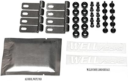 WellVisors Window Visors Wind Deflectors Compatible with Dodge 2009-2020 Journey with Black Trim Rain Guards 3-847DG001