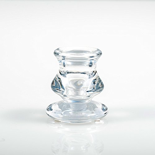 Pajoma 13693 Vela Soporte Micha, Cristal, Altura 5,5 cm