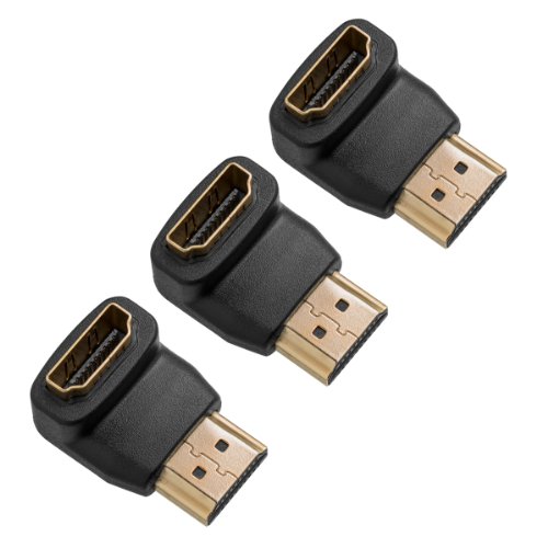 Image of HDMI 90 Degree, 180-Pack (60 3-Packs), Right Angle Adapters /Connectors, Supports HDMI 2.0b 4K 60hz HDR