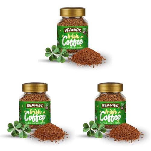 Image of Beanies Irish Cream Flavoured Instant Coffee | 50g | Freeze Dried Coffee with Irish Cream (Pack of 3)