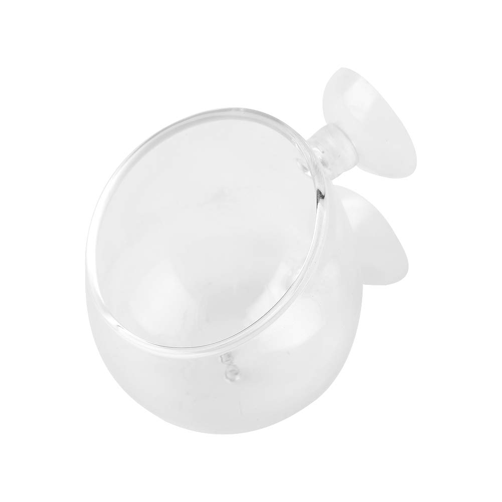 Fashionclubs Planta Acuática Cristal de Vidrio para Acuario Tanque de Peces con 2 Ventosas Accesorio Decorativo Cultivo Plantas Vivas Cristal Vidrio Lavamanos Rojo