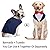 Dog Tuxedo Suit for Small Medium Large Breed, Formal Dog Tuxedo Vest Set with Detachable Bow Ties Collar & Bandana Scarf, Gentle Pet Costume/Dress/Clothes/Shirt for Wedding Birthday Party Blue