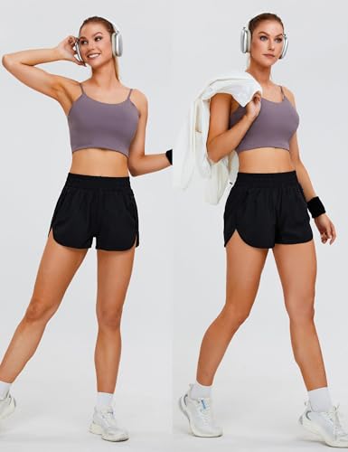 Blooming Jelly 2550580302 Womens Quick-Dry Running Shorts Sport Layer Elastic Waist Active Workout Shorts thumb #4