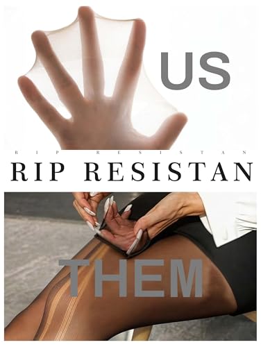 Rip Resistant Tights for Women, 40D Semi Sheer High Waist T-Crotch Durability Pantyhose2