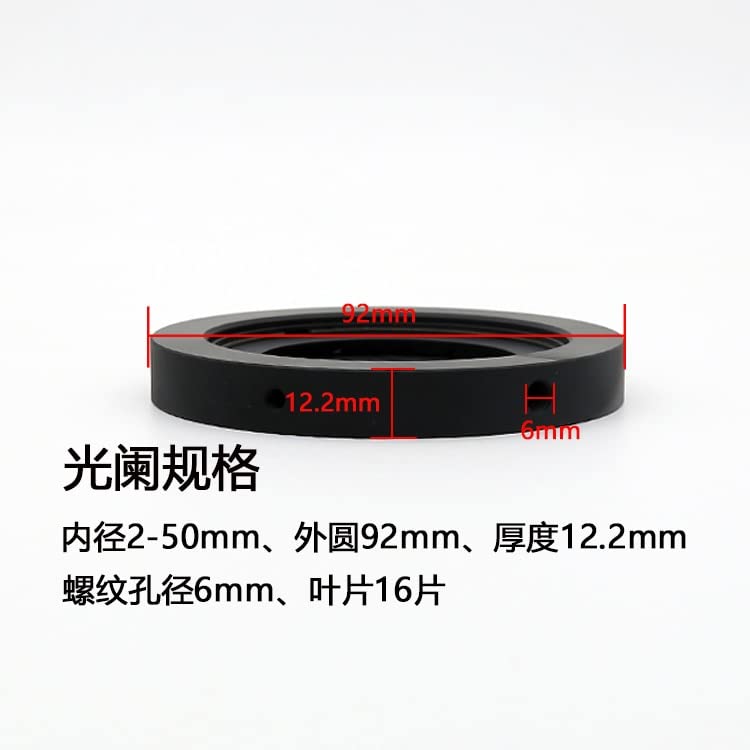 1PCS 2-50mm Zoom Regolabile Diaframma A Iride Ottico Apertura Condensatore Fotocamera Digitale Adattatore for Microscopio