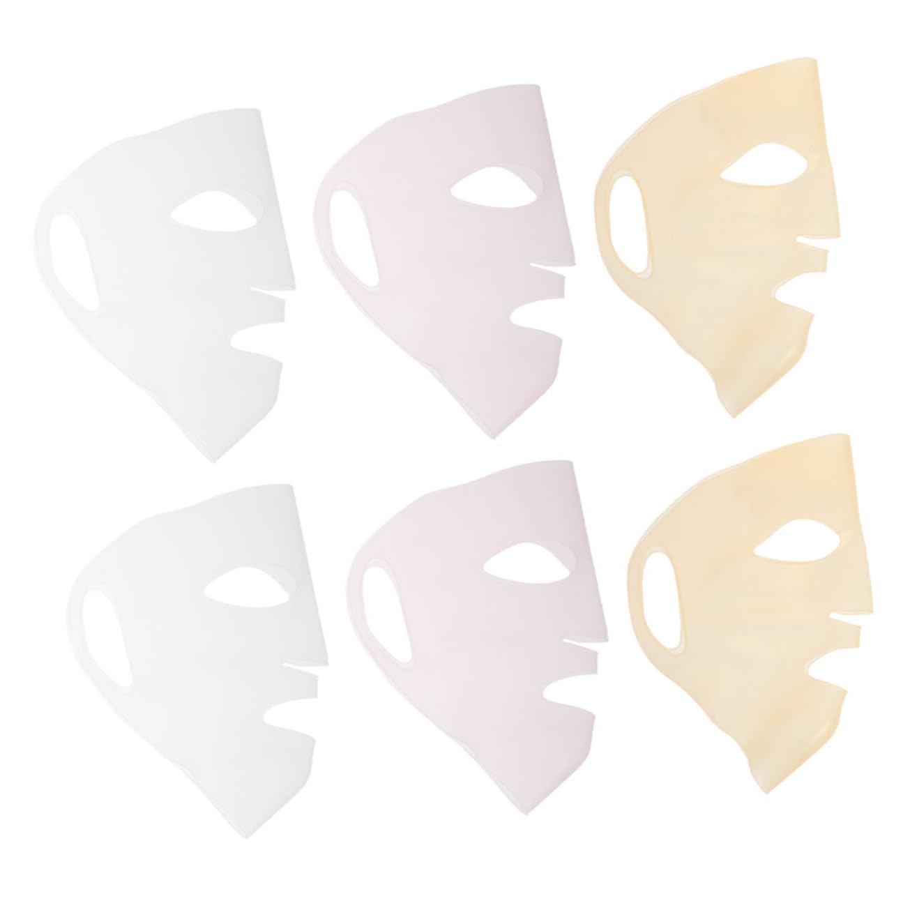 minkissy 5 Set Di Per Il Set Di Bellezza Maschera in Silicone Riutilizzabile Per La Della Pelle Per Idratare E Illuminare 6 Pezzi * 5