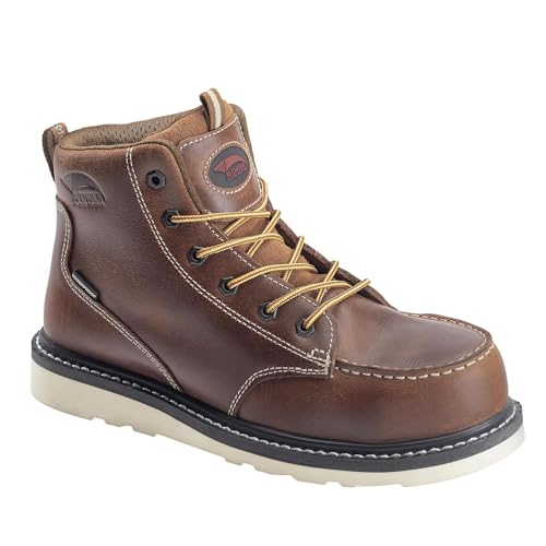 Image of Avenger Wedge Carbon Toe Men's Industrial Work Boots, Comfortable Premium Leather Work Boots for Men, Electric Hazard