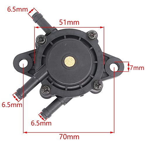 HOOAI Fuel Pump 24 393 04-S / 24 393 16-S with 25 050 22-S / 25 050 03-S Fuel Filter & Fuel Line Shut Off Valve for Kohler Engines Lawn Mower Parts