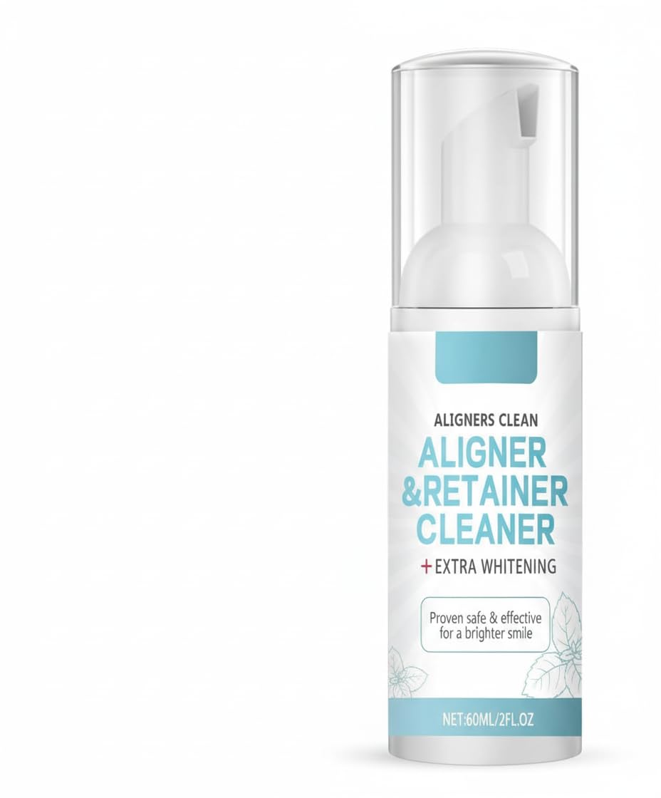 NALACAL Teeth Whitening Mousse Foam, Braces Cleaner, 2fl.OZ (60ML), Mint Flavor, Whitening Formula, Gentle Mousse Texture