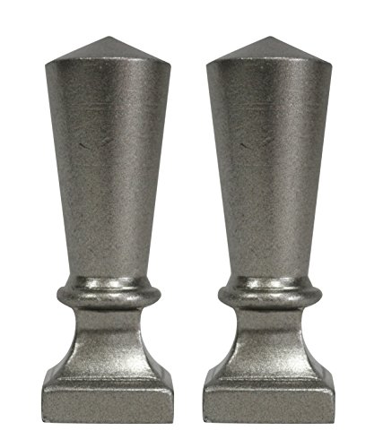 Image of Urbanest Set of 2 Olivet Lamp Finial, 2 1 /2-inch Tall, Pewter