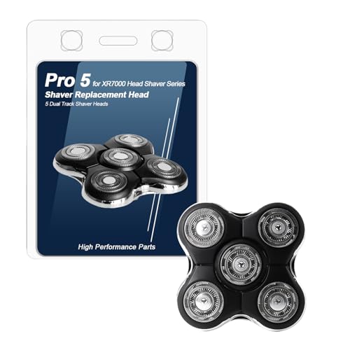 OXSITO 5-Head Replacement Blades for Remingtons XR7000 Balder Pro Dual Track Flexing Cutters for Bald Head Shaving Washable Electric Razor Spare Part